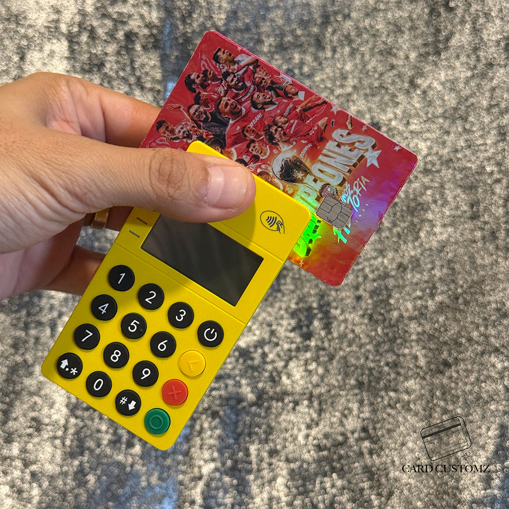 TOLUCA BICAMPEÓN STICKER DE VINIL HOLOGRÁFICO PARA TARJETAS