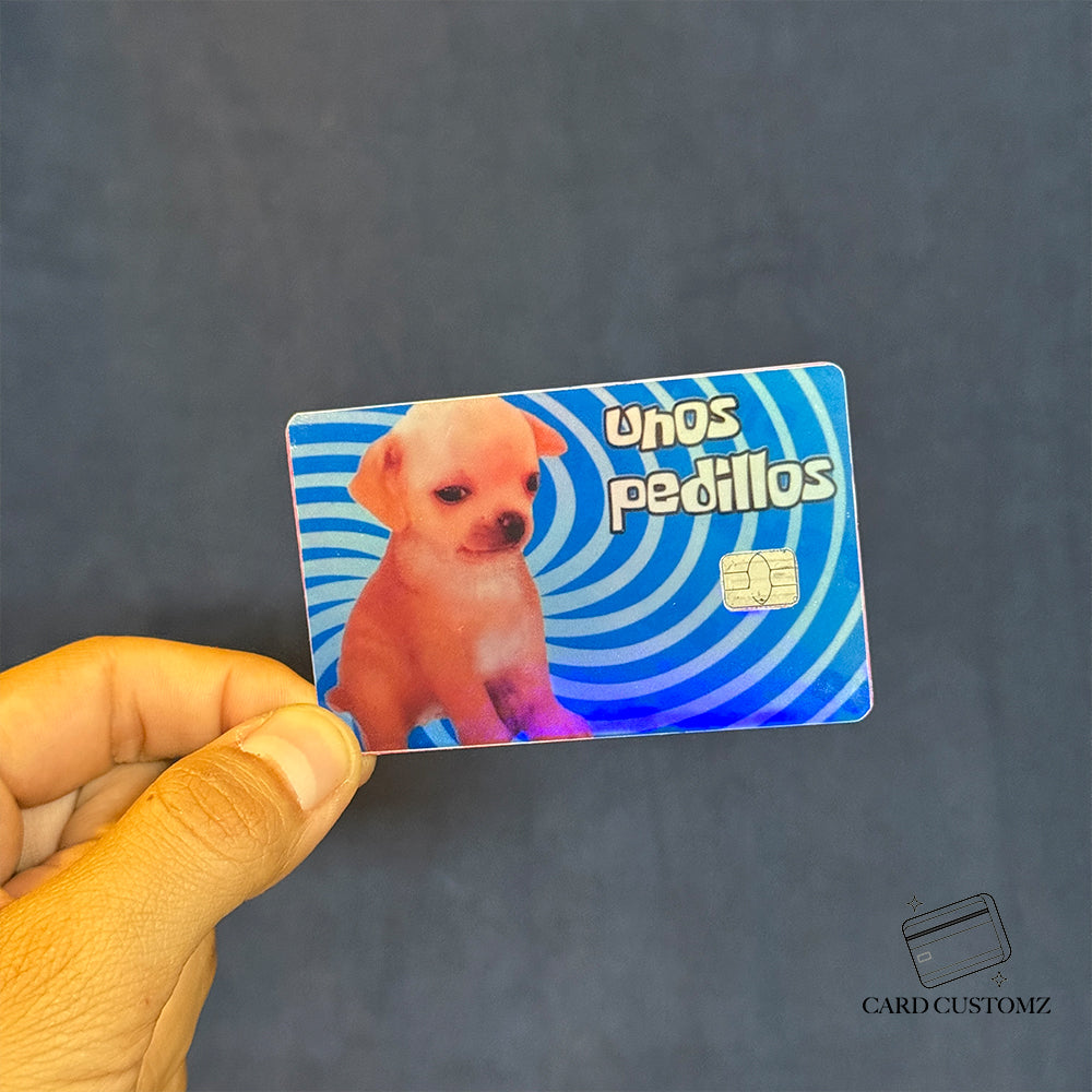 UNOS PEDILLOS STICKER DE VINIL HOLOGRÁFICO PARA TARJETAS